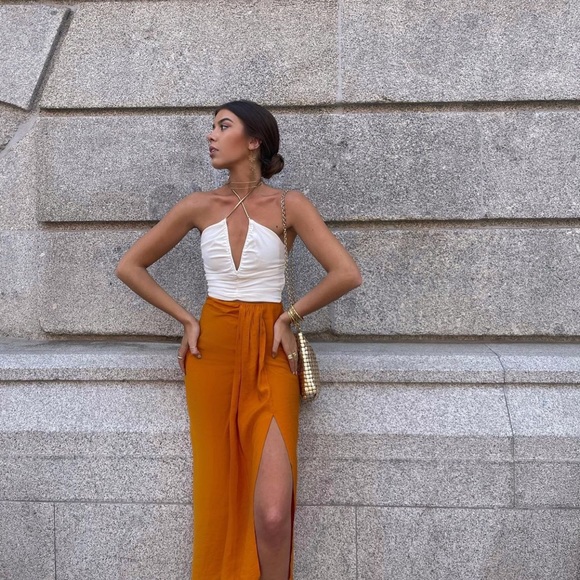 Zara ruched midi skirt - Picture 4 of 12